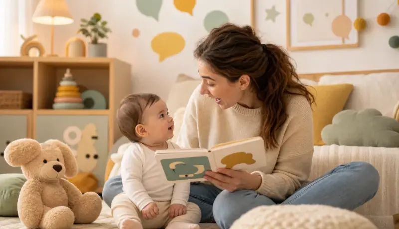 Bebeklerde Konuşma Gelişimi: İlk Kelimeler Ne Zaman Başlar? kapak görseli